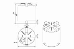 Емкость для хранения жидких минеральных удобрений (КАС, ЖКУ и др) 5000 T с откидной крышкой красный