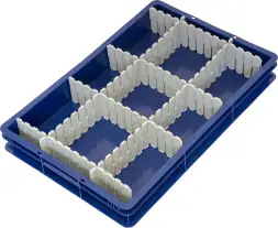 Ящик пластиковый сплошной, 600x400x75 мм, 15 л, белый [424 м]